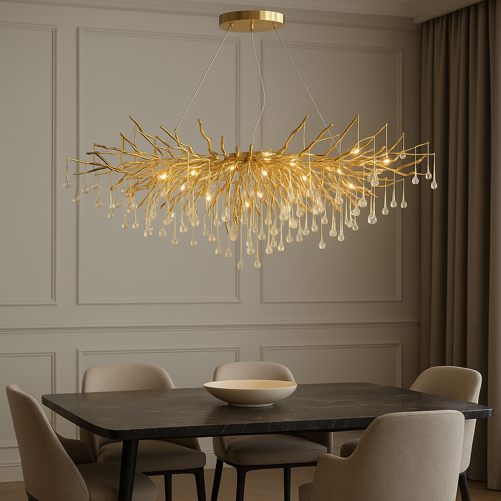 AQUA DROPS GULD OVAL 150CM