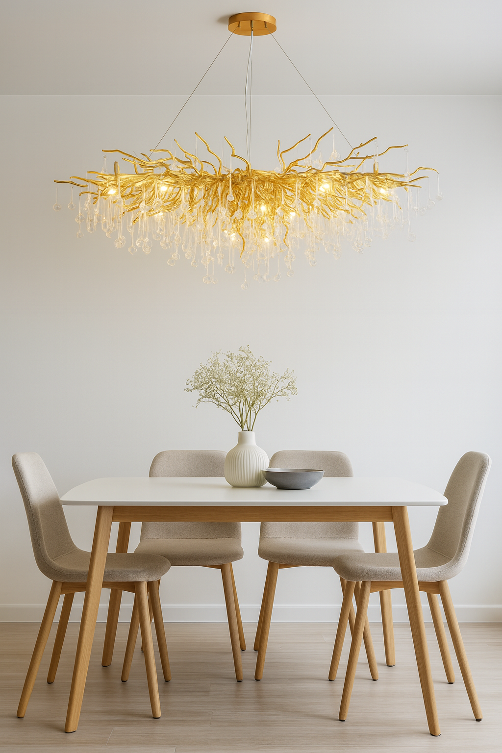 AQUA DROPS GULD Pendellampa 110CM