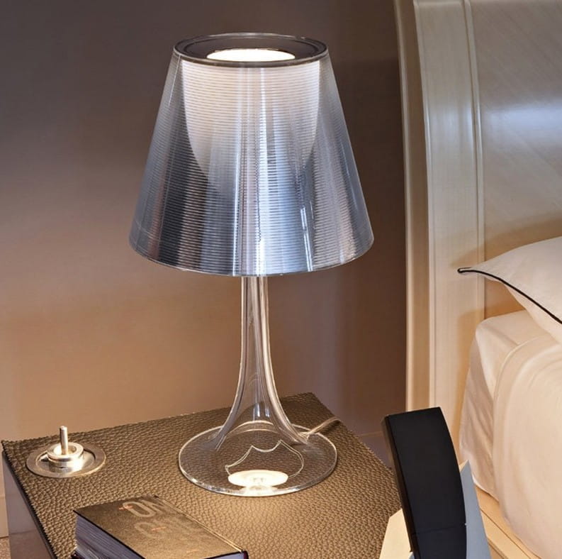 TOKYO TRANSPARENT BORDSLAMPA I MODERN STIL HÖJD 44 CM