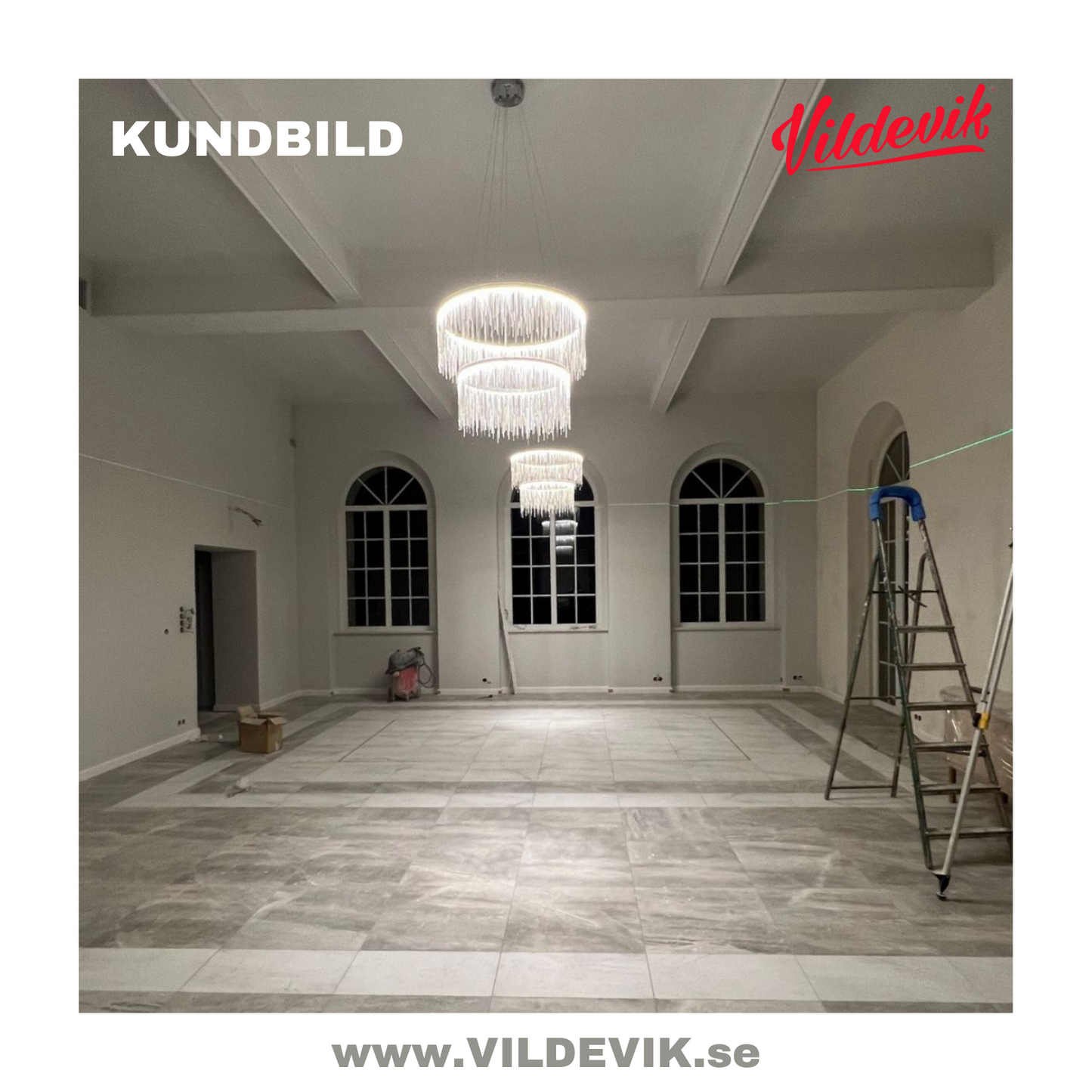 FONTANNA Silver krom Pendellampa 80+60CM