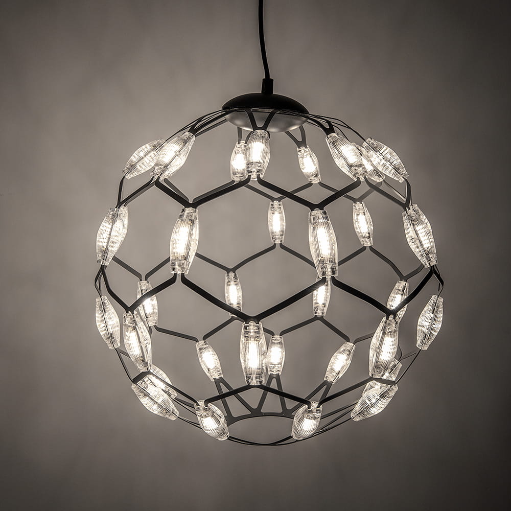 ZIG ZAG Pendellampa 40CM SVART