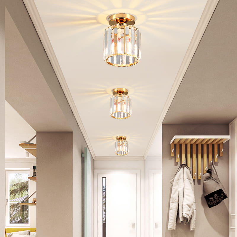TAKLAMPA RUND GULD 18CM