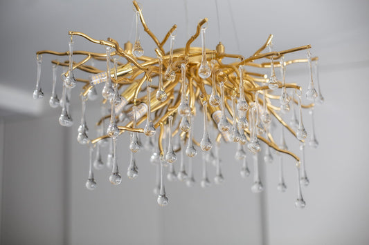 AQUA DROPS GULD Pendellampa 60CM