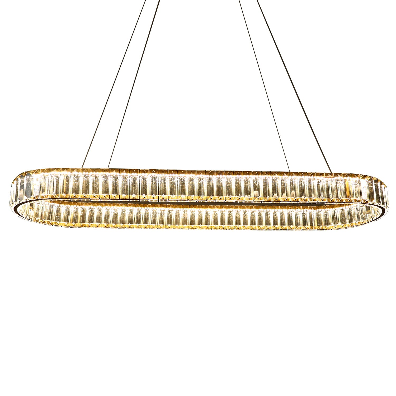 RING OVAL 100cm Guld Pendellampa