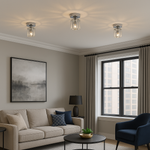 TAKLAMPA RUND SILVER KROM 18CM