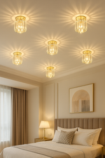 TAKLAMPA RUND GULD 18CM