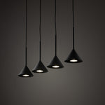 CONO SVART Pendellampa 3 Ø75cm