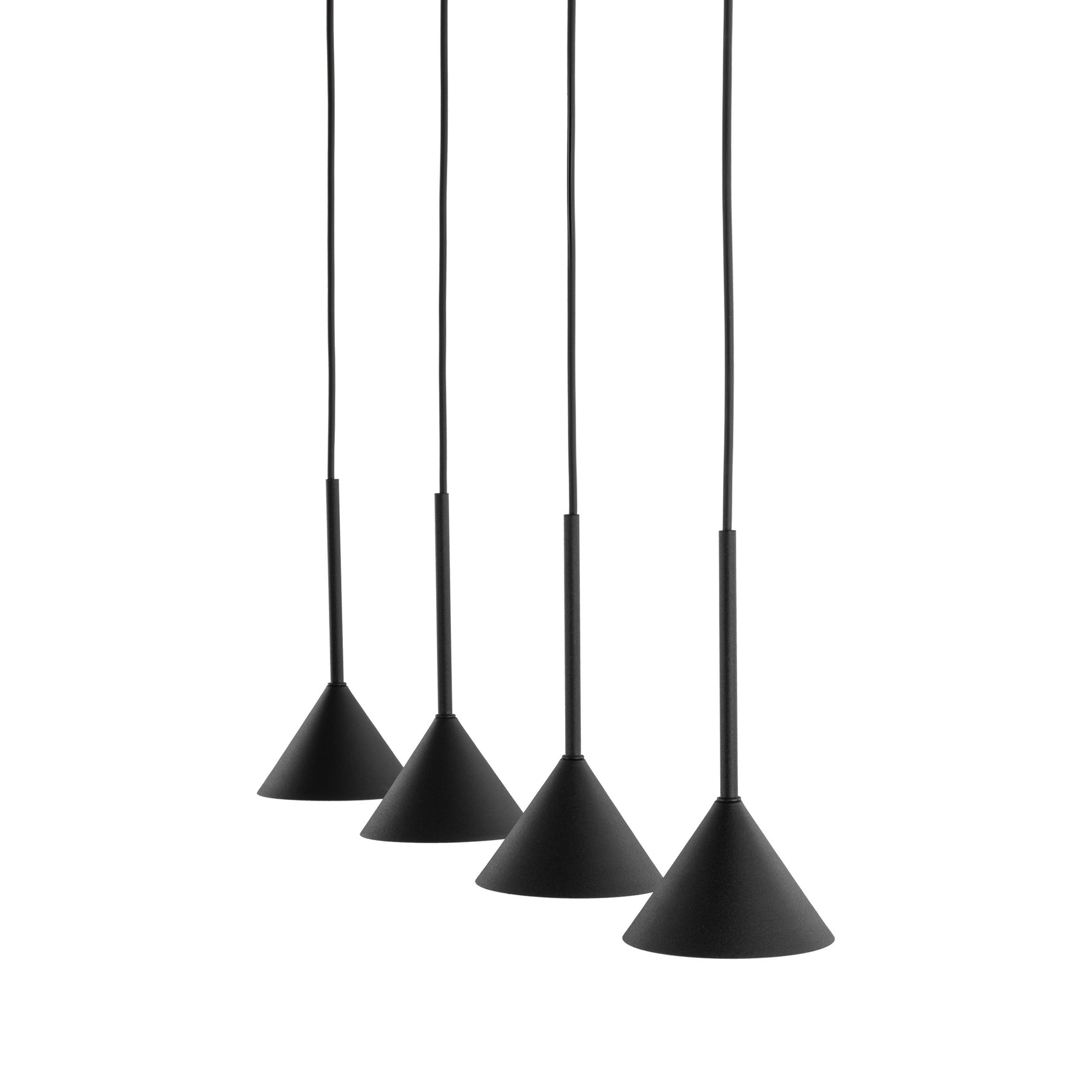 CONO SVART Pendellampa 3 Ø75cm