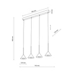CONO SVART Pendellampa 3 Ø75cm