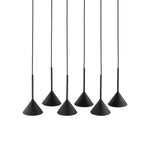 CONO SVART Pendellampa 6 Ø62cm