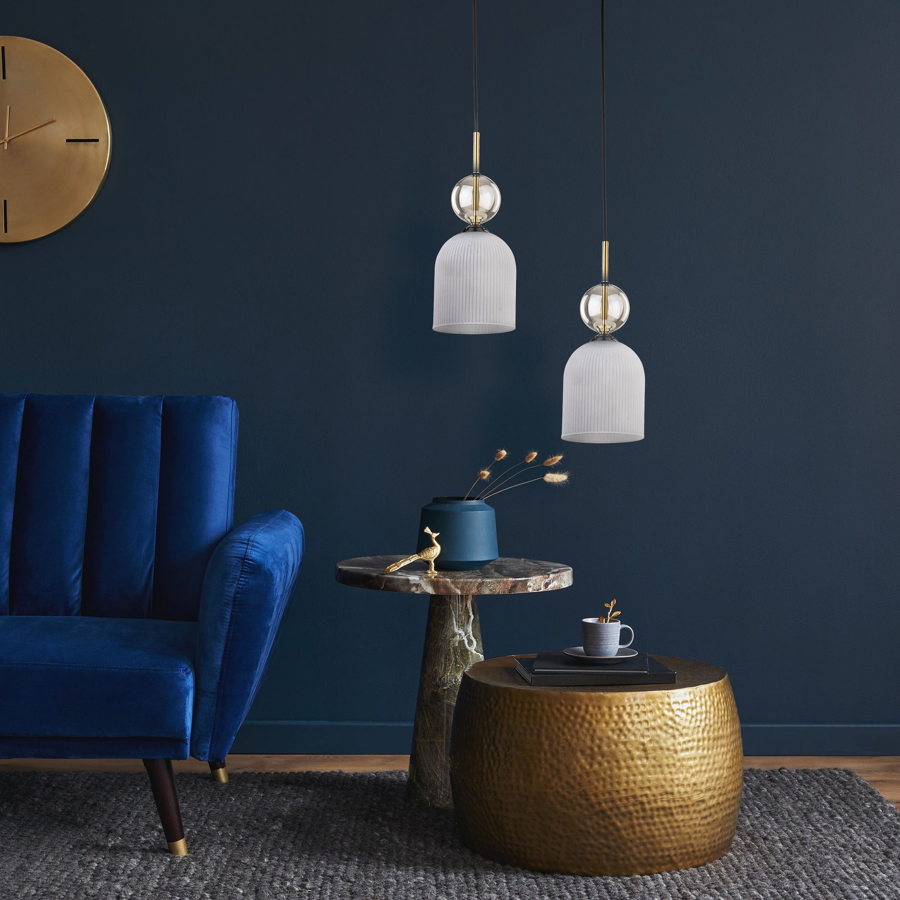 SOPHIA Vit Taklampa Rak 1×E14