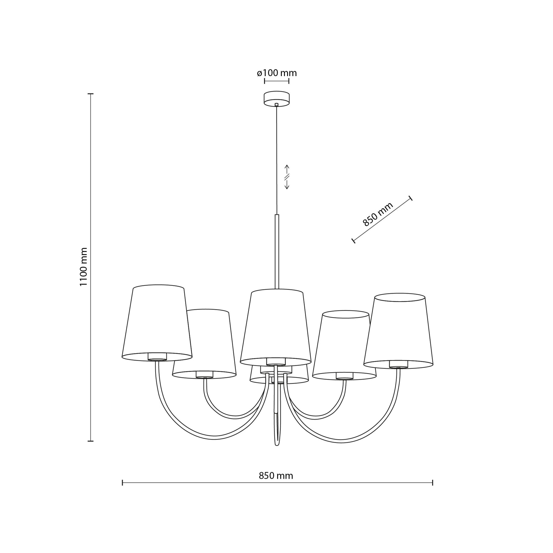 CANDI Beige Taklampa Ø85cm