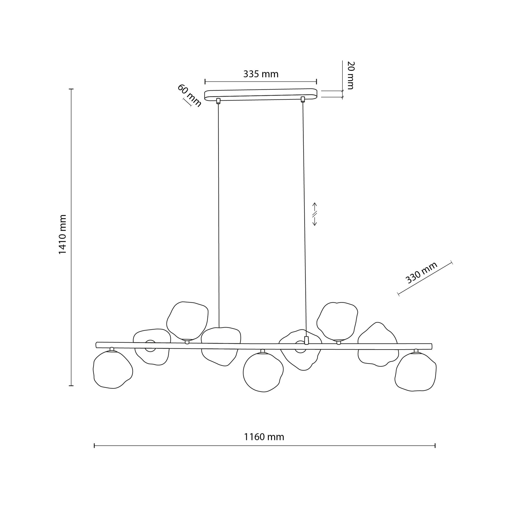 LAVA Beige Pendellampa hänglampa 9XG9