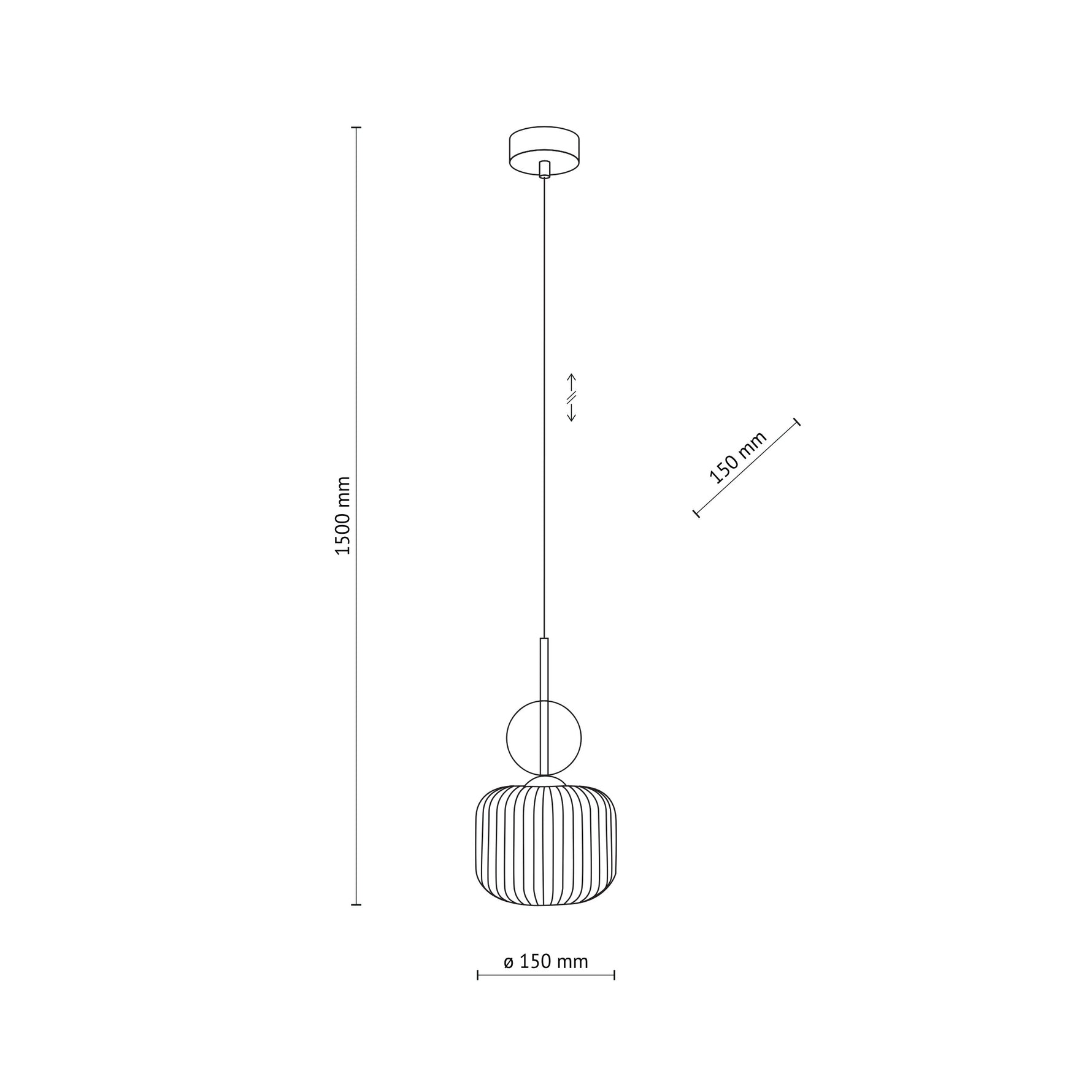SOPHIA Vit Taklampa Rund 1×E14