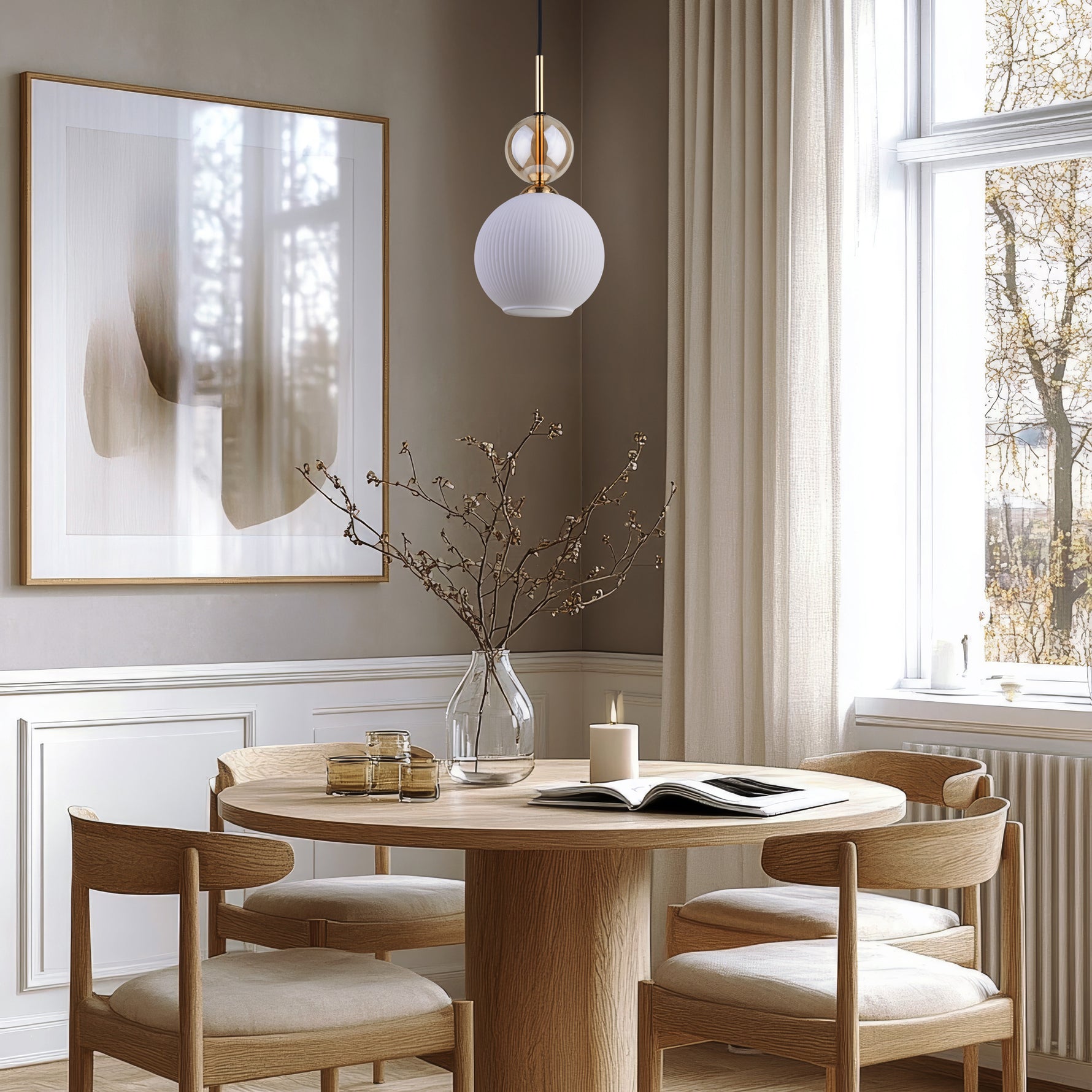 SOPHIA Vit Taklampa 1×E14