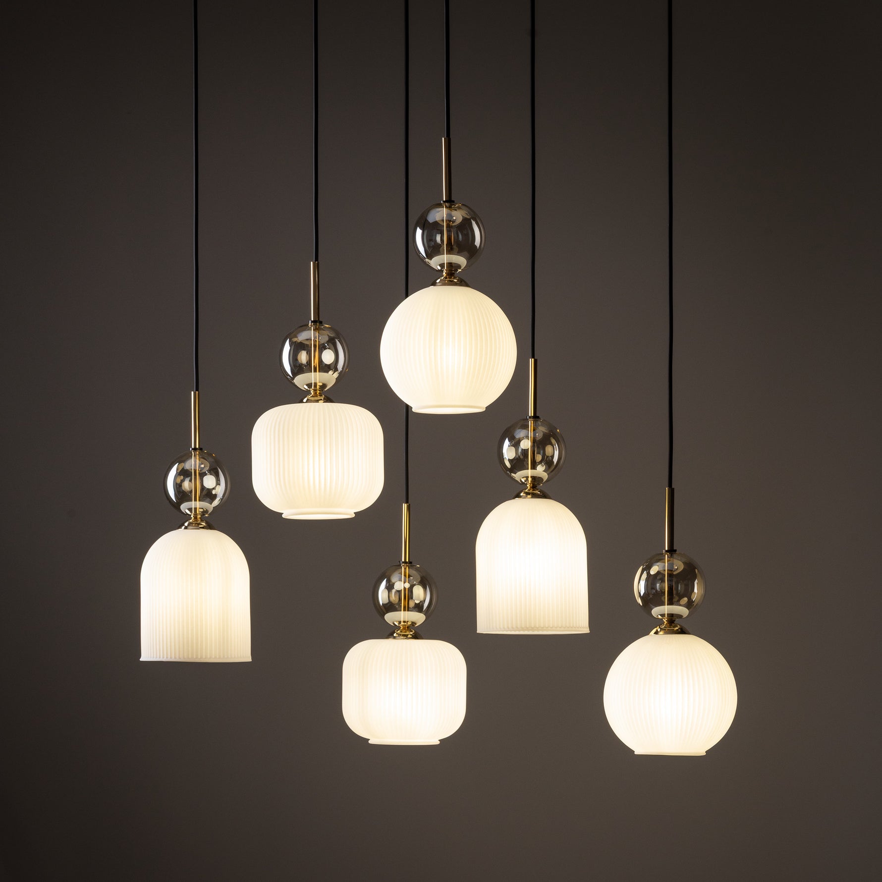 SOPHIA Vit Pendellampa lampa 6×E14