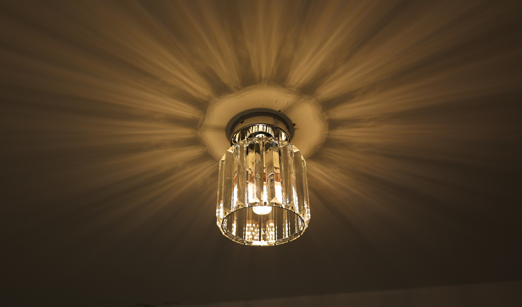 TAKLAMPA RUND SILVER KROM 18CM