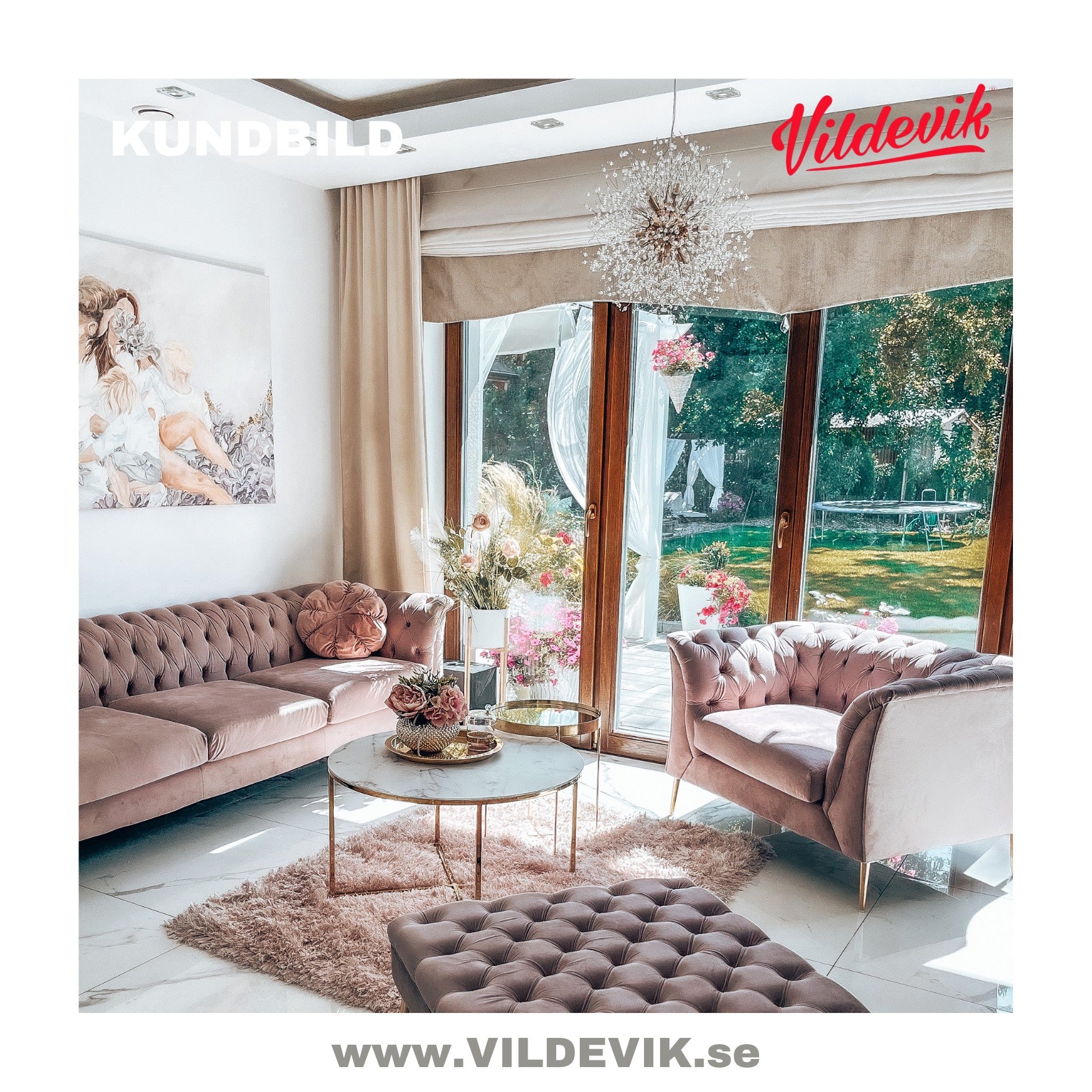 STARDUST Guld Pendellampa 50CM