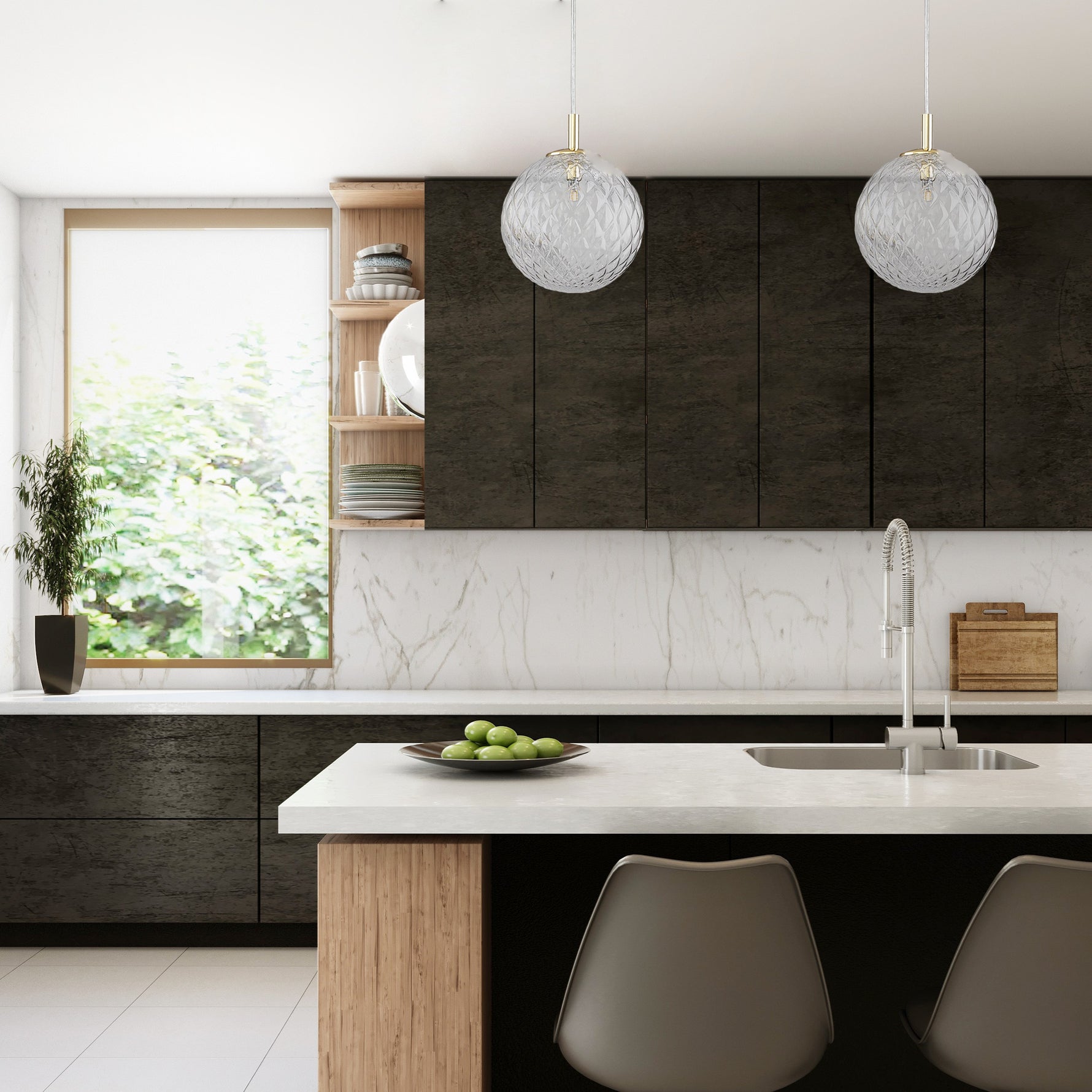 CADIX GULD Taklampa 1 Ø21cm