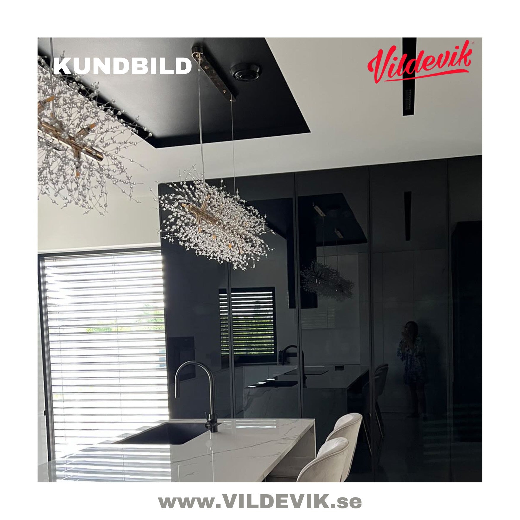 STARDUST Guld Pendellampa 90CM