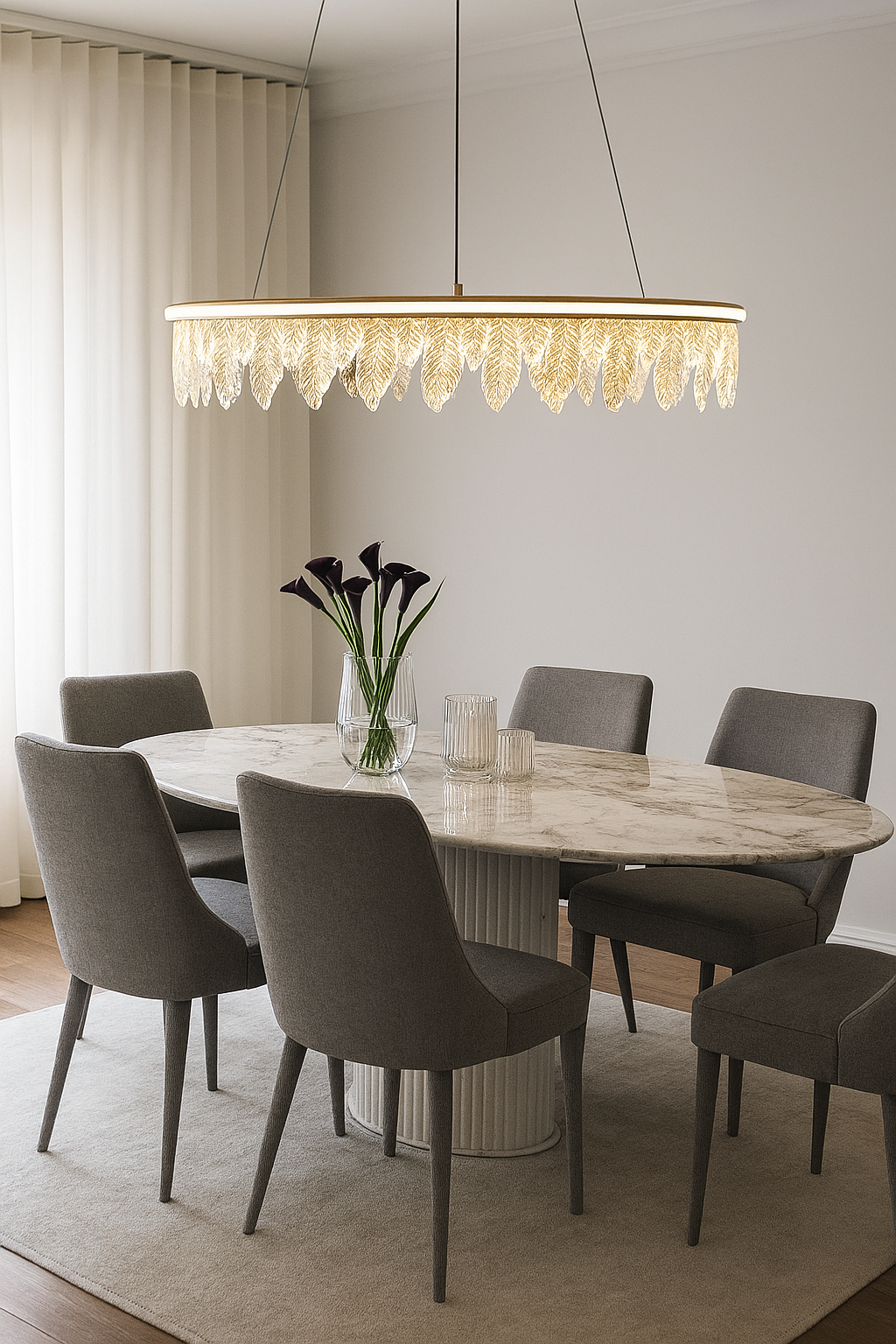 ORGANIC 60cm Guld Pendellampa