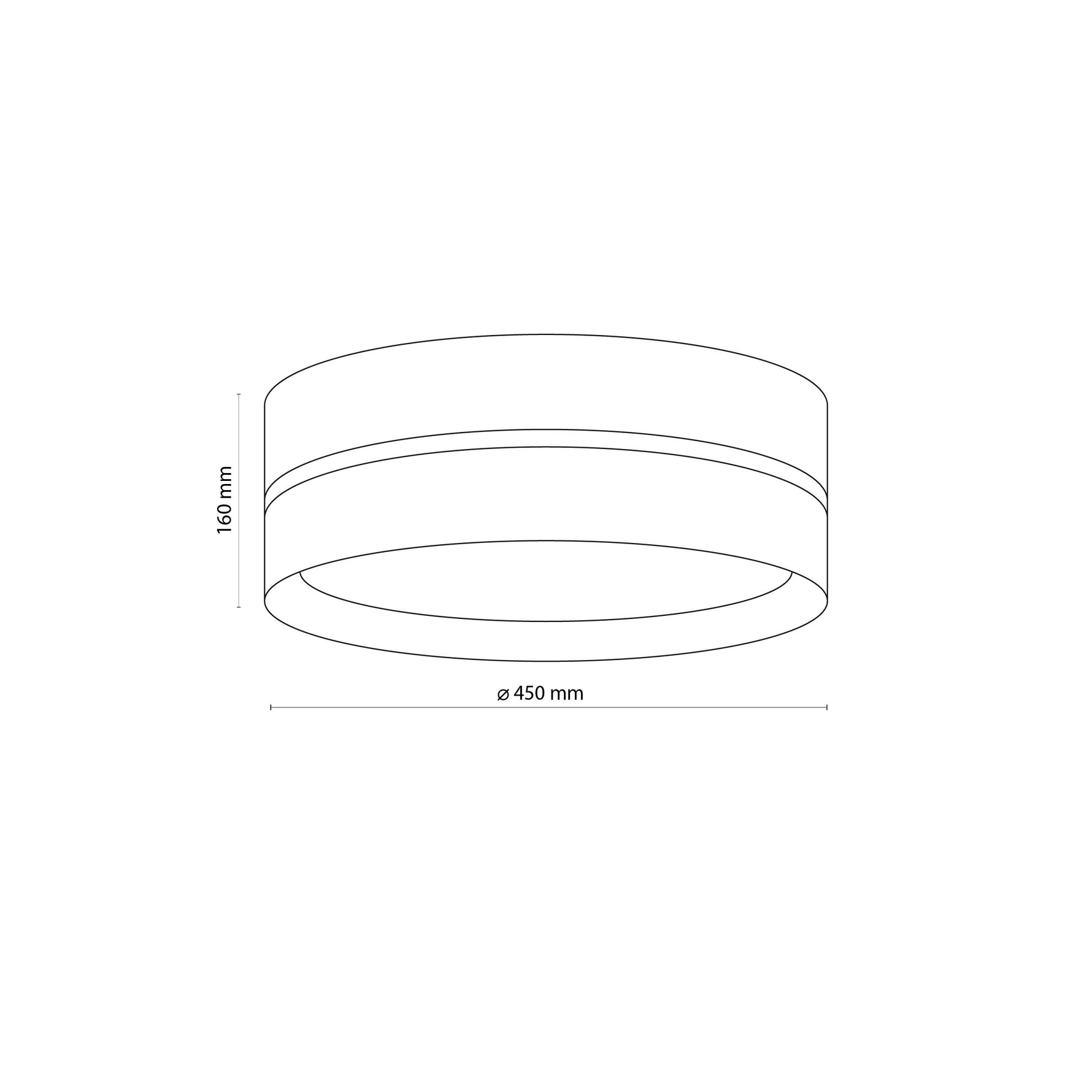 BIANCO Vit Plafond Ø45cm