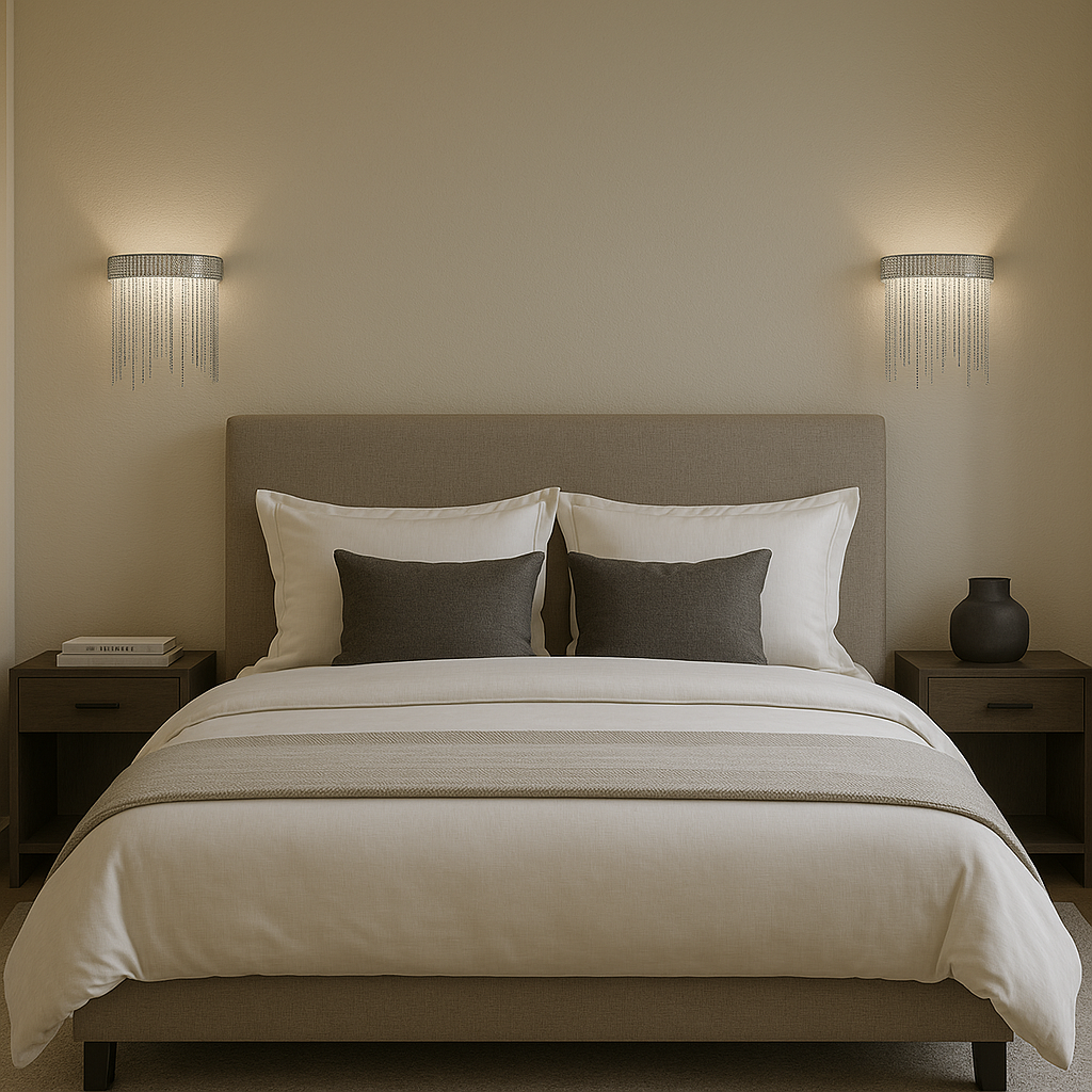 FONTANNA VÄGGLAMPA SILVER KROM