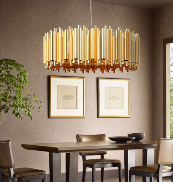 MUNSPEL GULD HARMONY PENDELLAMPA 60CM