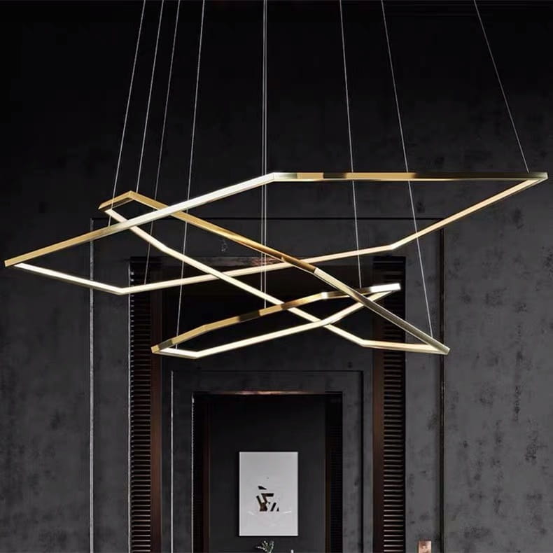 GEOMETRIC ROSTFRI GULD 100cm+80cm+60cm