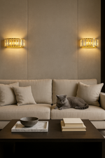 RING VÄGGLAMPA GULD