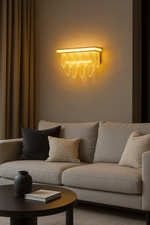 ORGANIC VÄGGLAMPA GULD