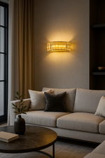 RING VÄGGLAMPA GULD