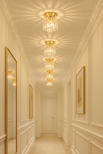 TAKLAMPA RUND GULD 18CM