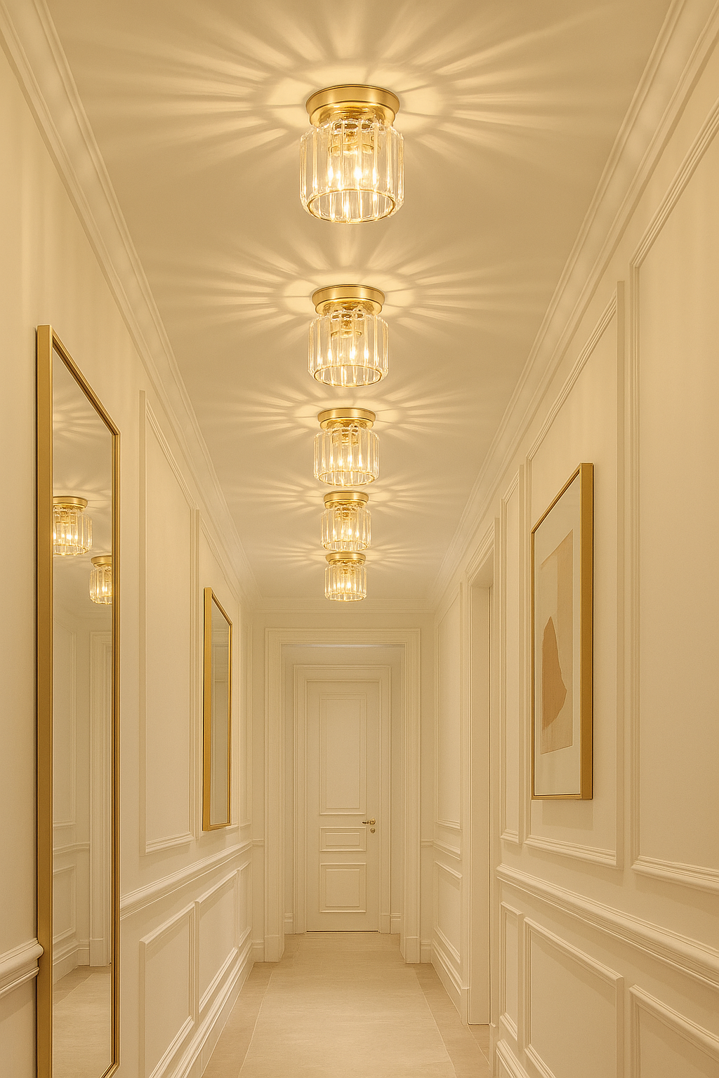 TAKLAMPA RUND GULD 18CM