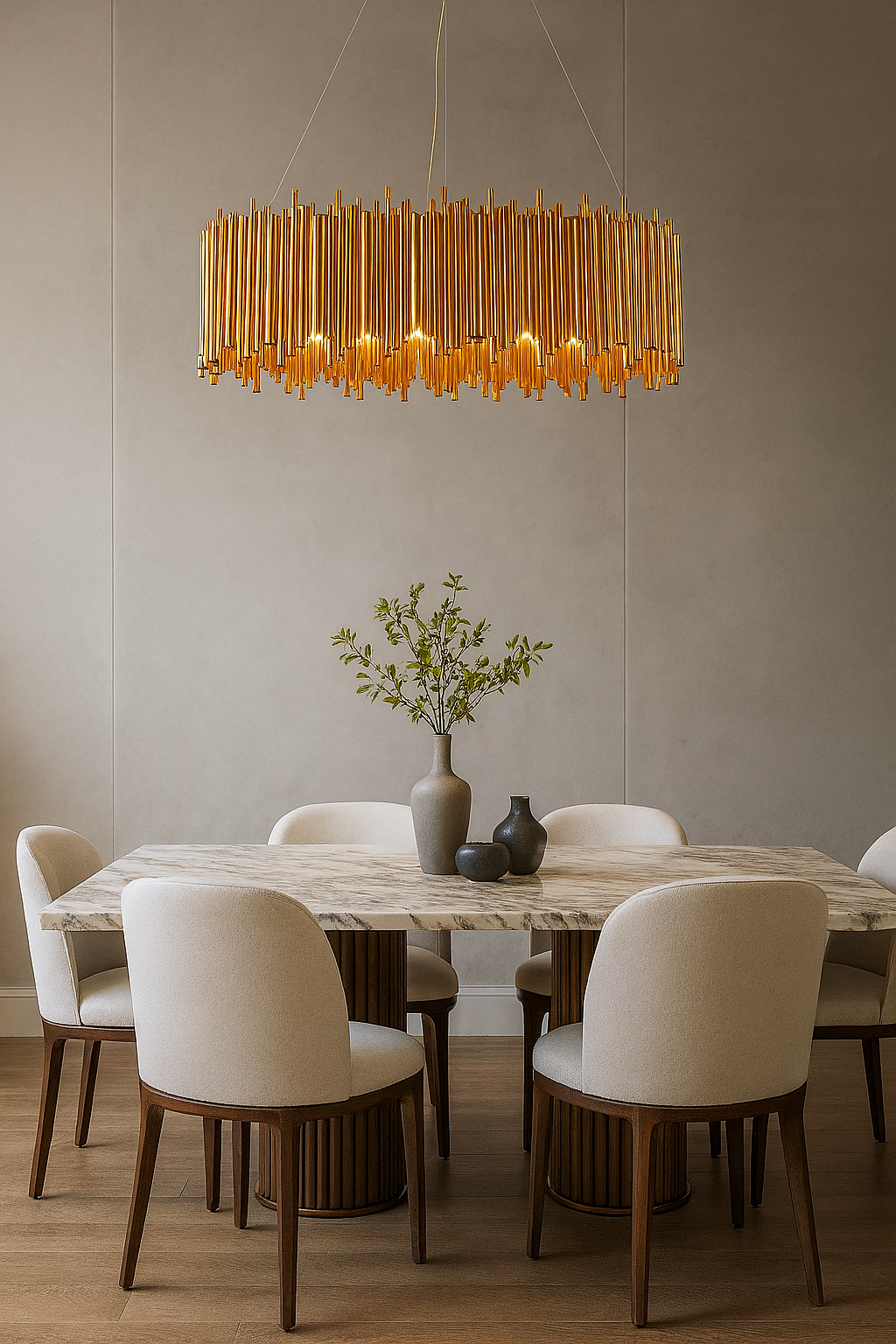 MUNSPEL GULD HARMONY PENDELLAMPA 60CM