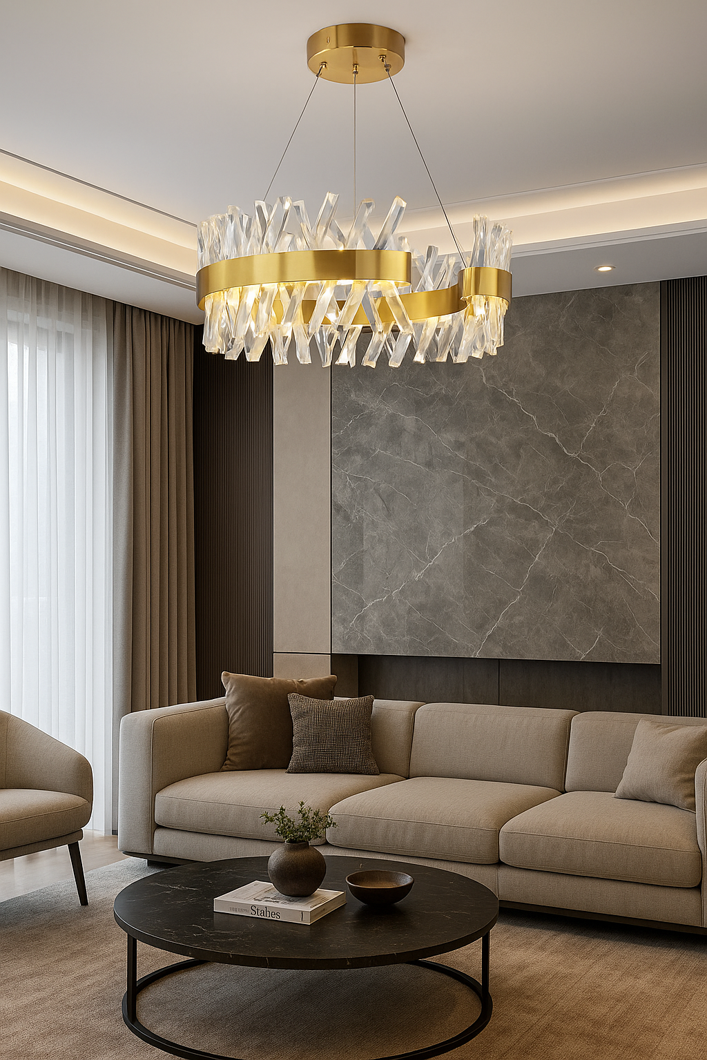 MONTE CARLO 60CM Guld Pendellampa