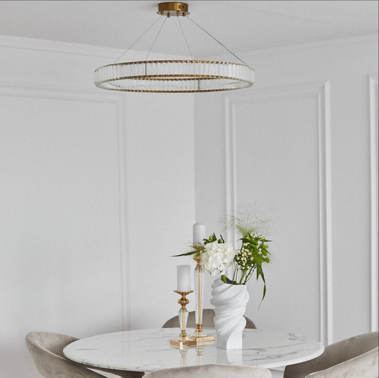 RING 60cm Guld Pendellampa