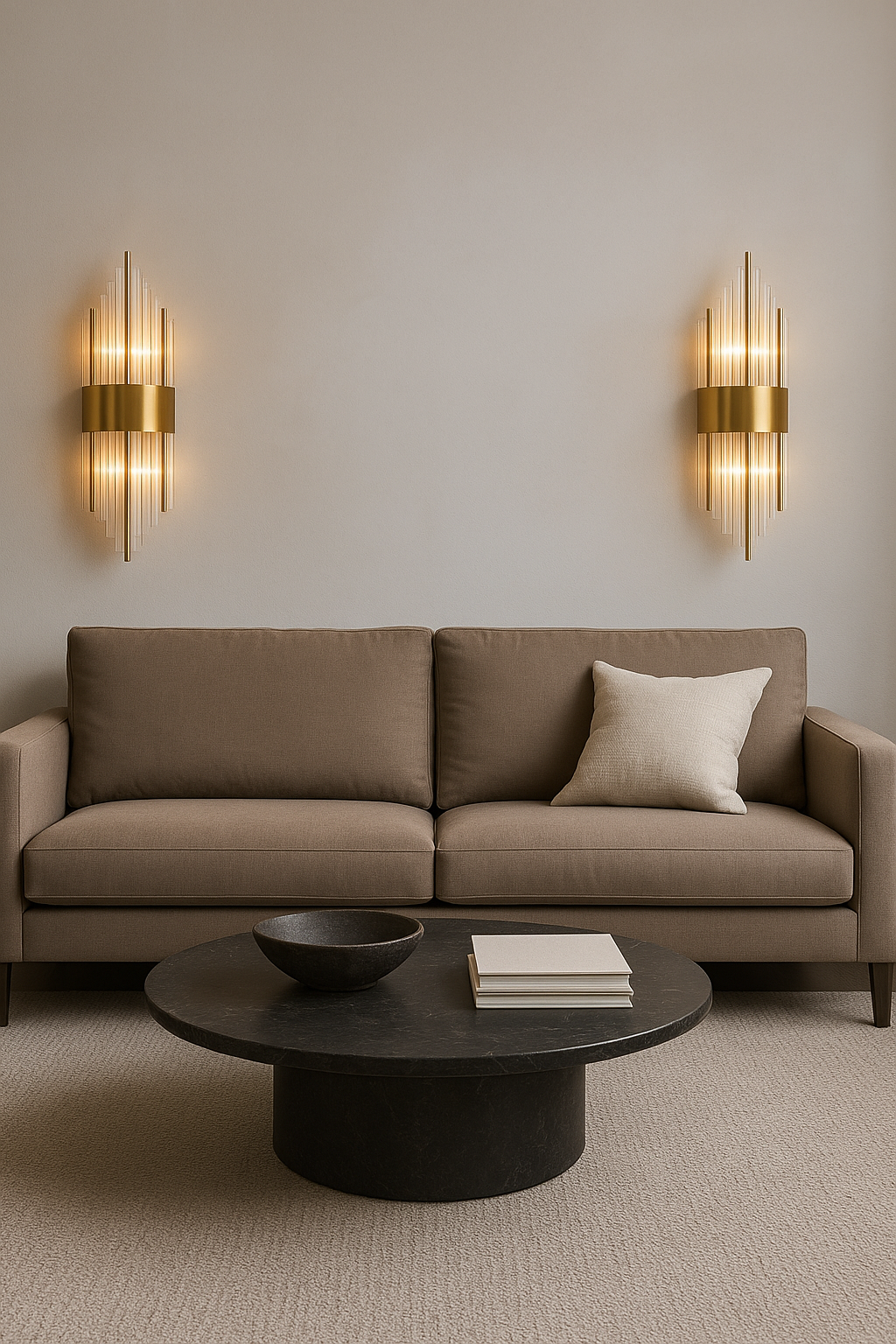 ROYAL CRYSTAL GULD VÄGGLAMPA V2