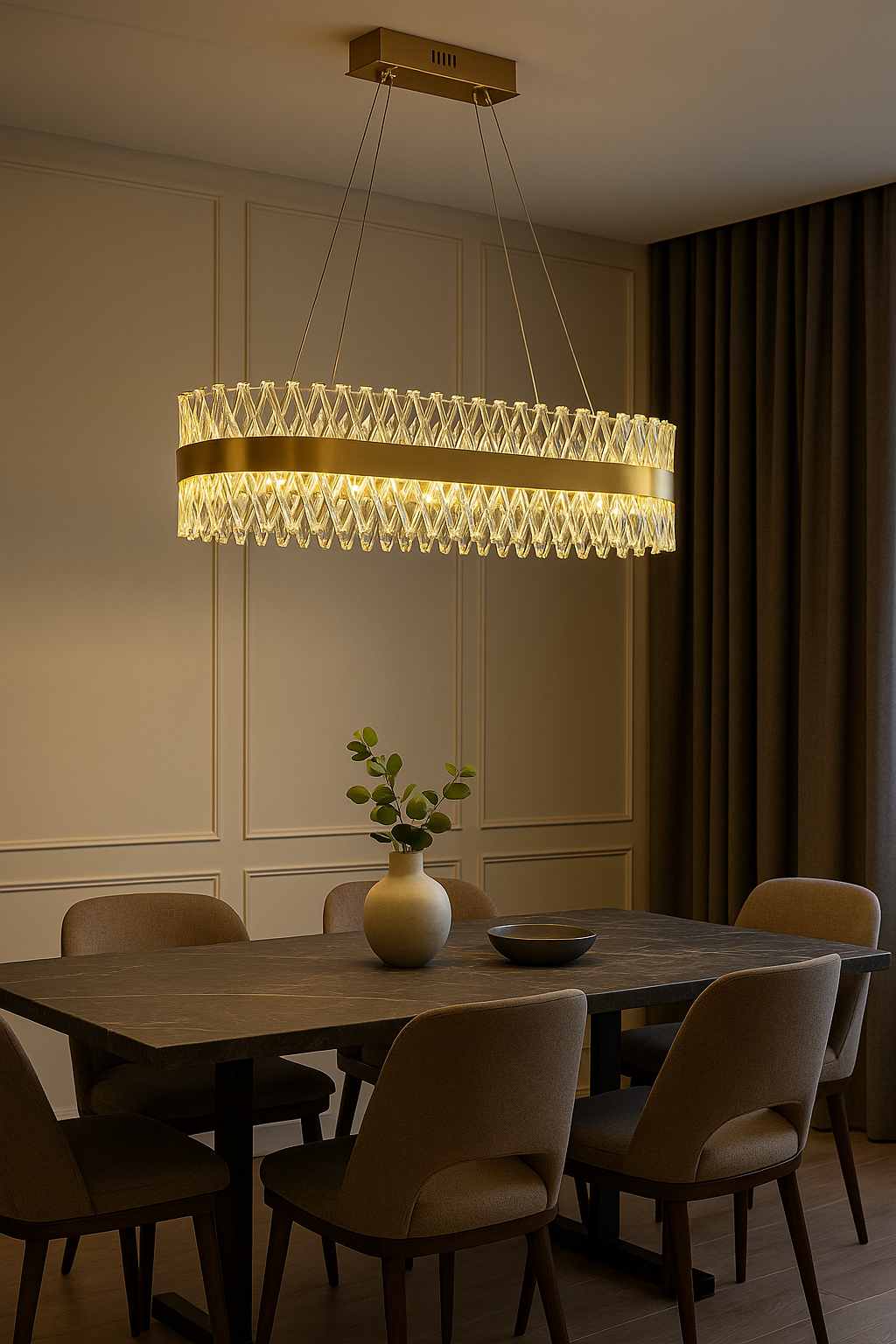 MONTE CARLO OVAL 100CM GULD