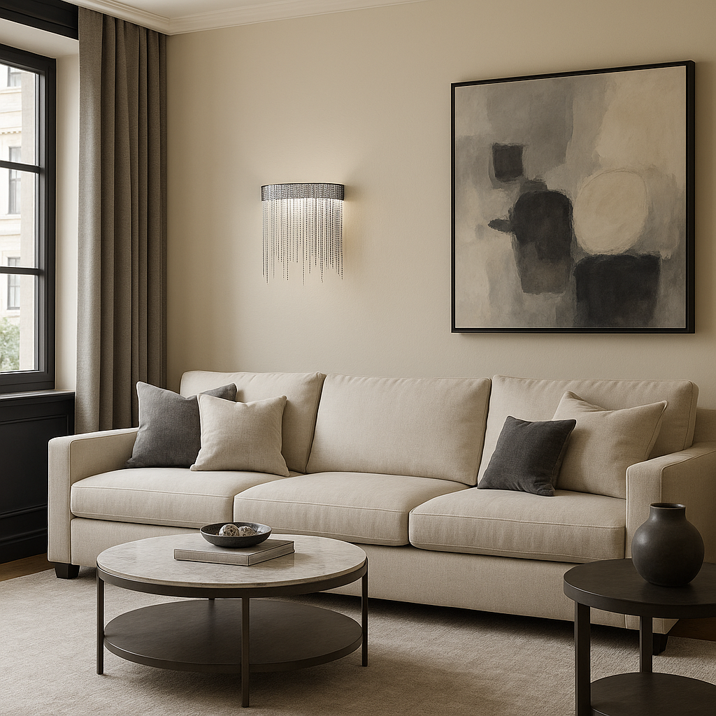 FONTANNA VÄGGLAMPA SILVER KROM