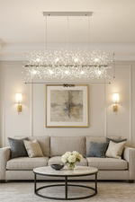 STARDUST Silver krom Pendellampa 90CM