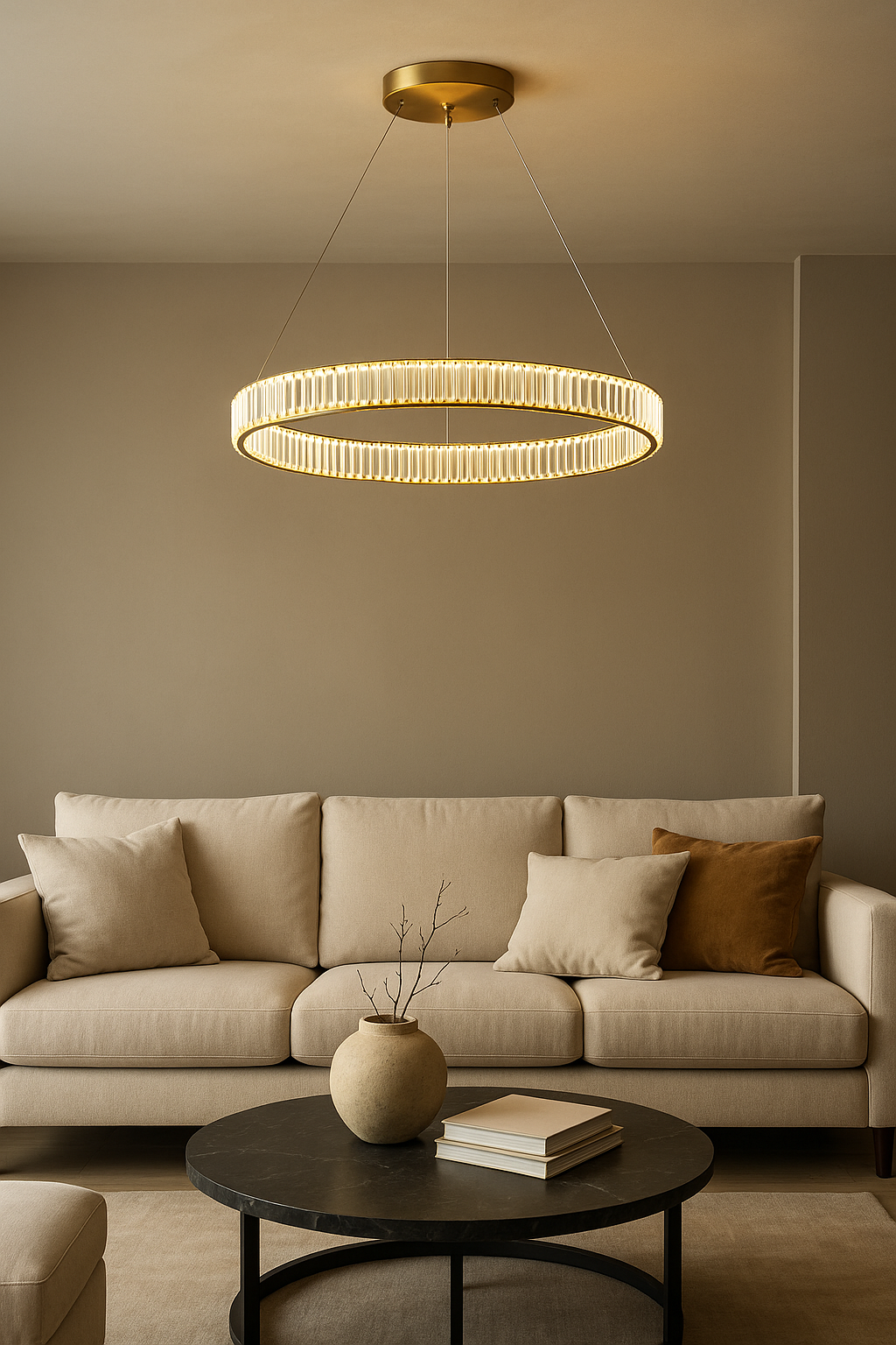 RING 60cm Guld Pendellampa