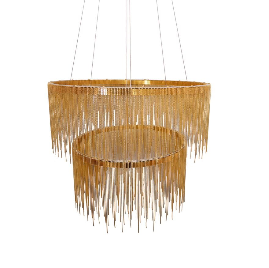 FONTANNA GULD Pendellampa 80+60CM