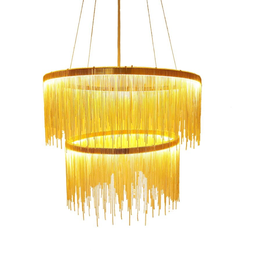 FONTANNA GULD Pendellampa 80+60CM