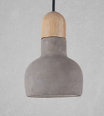 Betonghänglampa OLO med trädetaljer Ø 21 cm