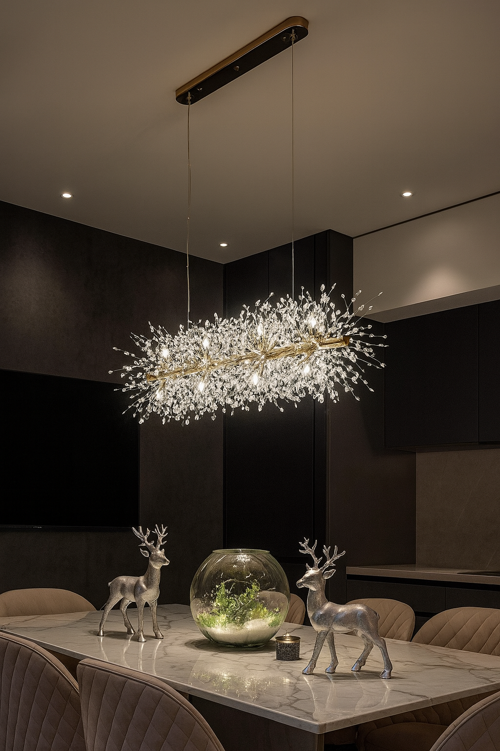 STARDUST Guld Pendellampa 90CM