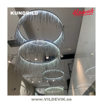 FONTANNA Silver krom Pendellampa 80+60CM