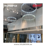 FONTANNA Silver krom Pendellampa 80+60CM