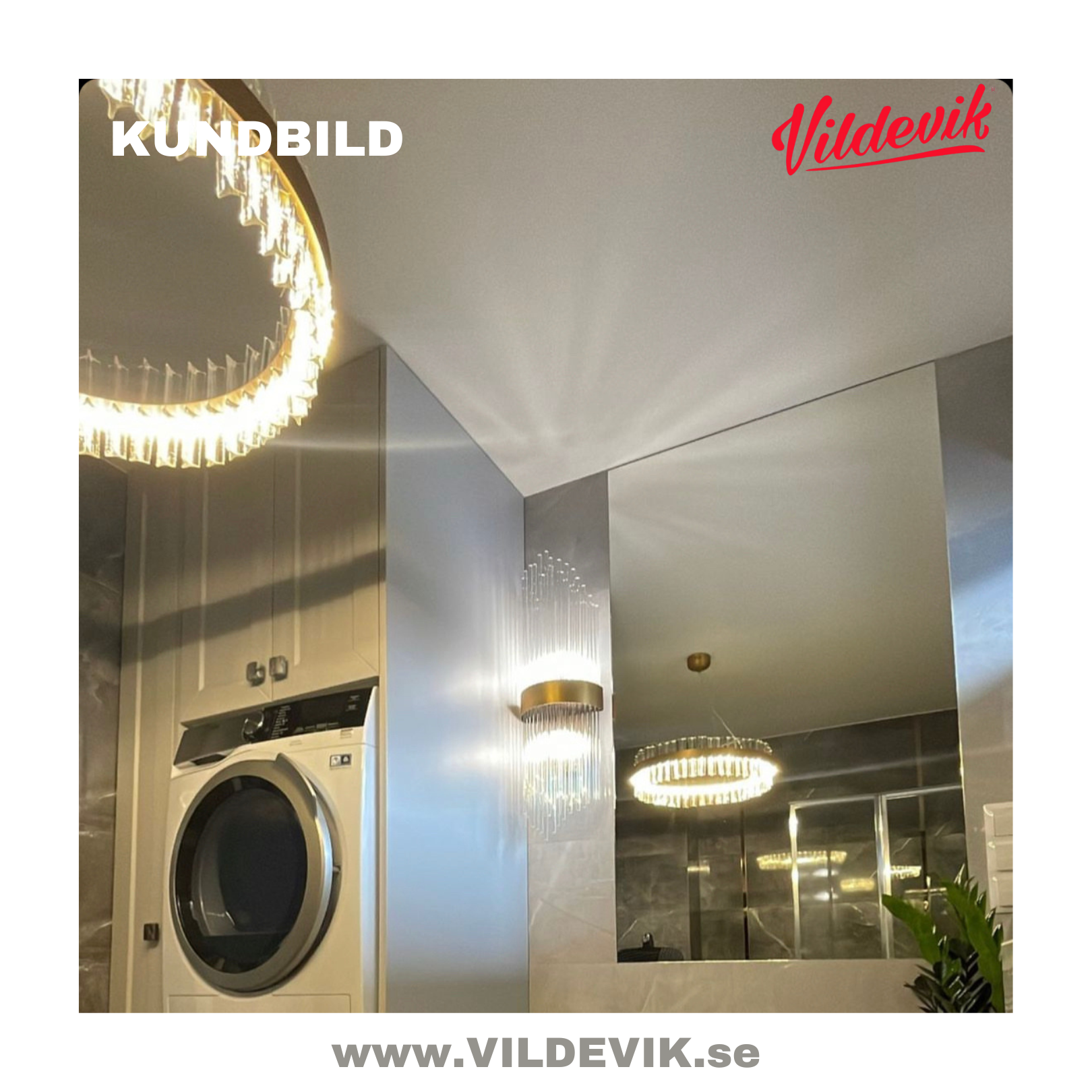 ROYAL CRYSTAL GULD VÄGGLAMPA