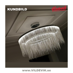 FONTANNA Silver krom Pendellampa 80+60CM